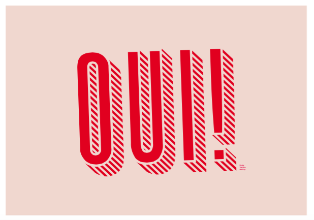 Oui Poster 70 x 50 cm